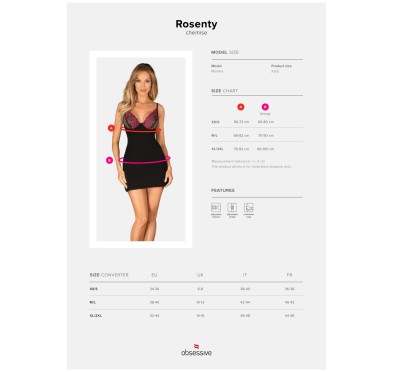 Rosenty koszulka i stringi  M/L